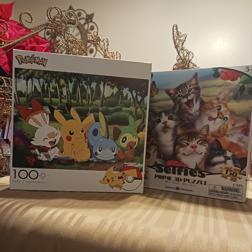 Pokemon Puzzle with Pikachu and Friends - 100 Pieces + Kitten 3D Puzzle